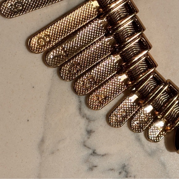 ALDO Polished and Textured with Numbers Gold Toned Necklace - Picture 14 of 14